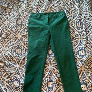 WHBM Green Petites Slim Ankle Work Pants